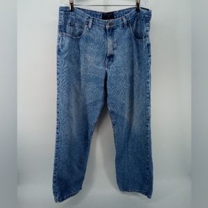 Saddlebred 38W x 32 Classic Fit 100% Cotton Men's Blue Denim Jeans